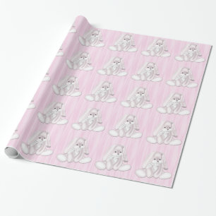 Rosa Bunny Kaninchen Geschenkpapier