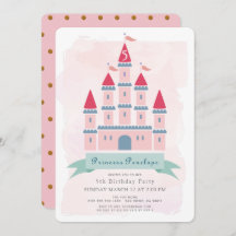 Rosa Burg Princess Girl Birthday