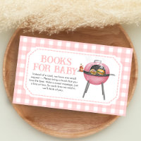 Rosa Burger BBQ Baby Shower Bücher für Baby