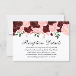 Rosa Burgund Blumenzwiebeln Details zur Rezeption Einladung