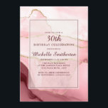 Rosa Burgund Gold Marmor Agate 30. Geburtstag Einladung<br><div class="desc">Elegante und stilvolle Rosa,  Bordeaux und Goldmarmor/Age 30. Geburtstagsfeier Party Einladung für Frauen. Text ist anpassbar,  also machen Sie es zu Ihrem eigenen. Kontaktieren Sie uns für Hilfe bei der Anpassung oder um passende Produkte anzufordern.</div>