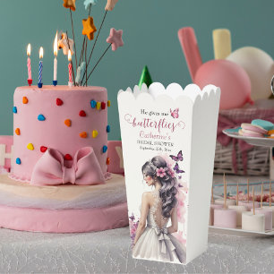 Rosa Butterfliegen Blumenzwiebelgezwitscher Brautp Geschenkschachtel