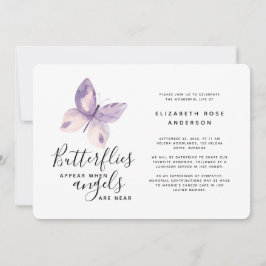 Rosa Butterfly | Feiern des Lebens Einladung