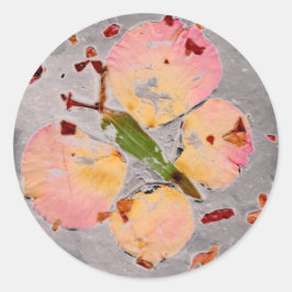 Rosa Butterfly grauer Rundaufkleber, Umschlag-vers Runder Aufkleber