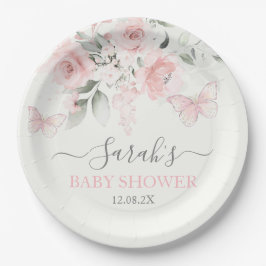 Rosa Butterfly Pappteller