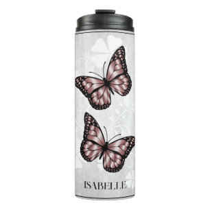 Rosa Butterfly Personalisiert Thermosbecher