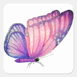 Rosa Butterfly-Umschlag Aufkleber