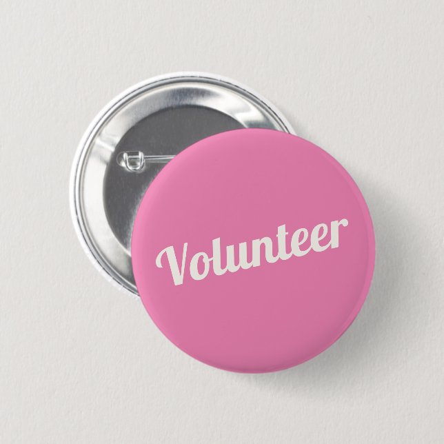 Rosa Button-Back-Volunteer-Tasten Button (Vorne & Hinten)