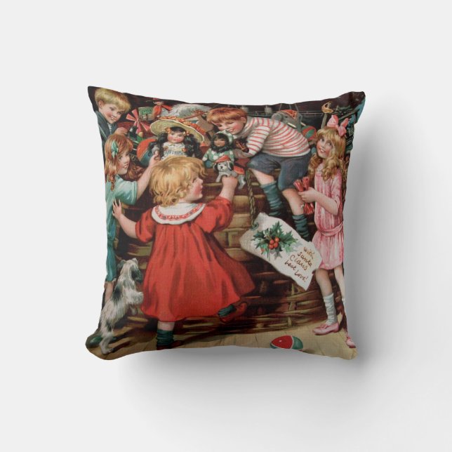 Rosa C. Petherick: Der Weihnachtskorb Kissen (Vorderseite)