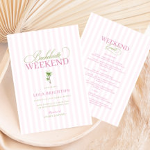 Rosa Cabana Streifen Palm Beach Junggesellinnenabs