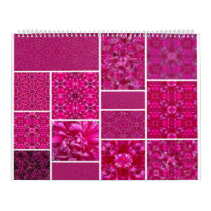 Rosa Cabbage-Rose Kalender