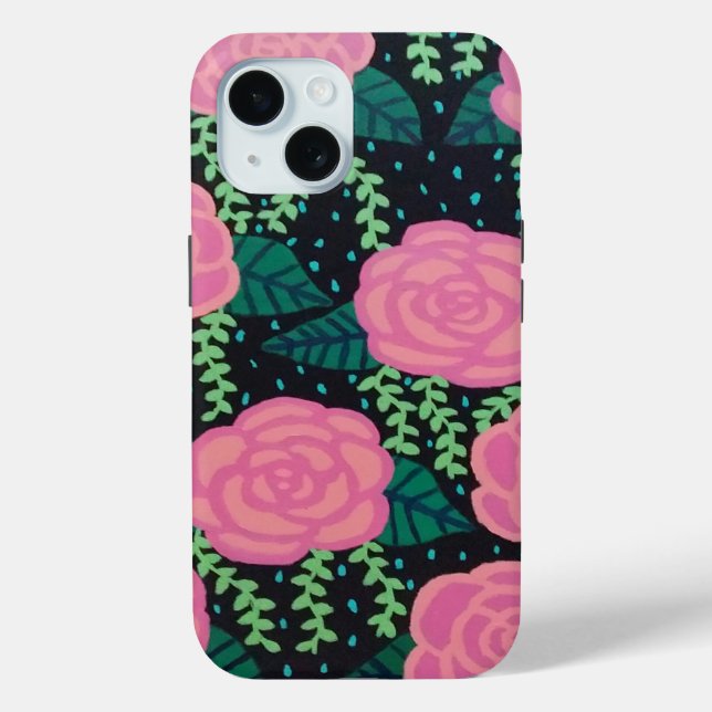 Rosa Cabbage Rose Totbeutel Case-Mate iPhone Hülle (Rückseite)