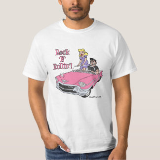 Rosa Cadillac mit Schmierer-u. Freundin-T - Shirt