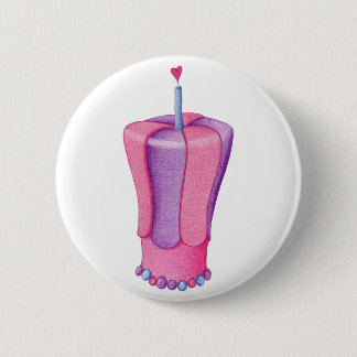 rosa Cake Herztaste Button