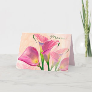Rosa Calla Blumen, Mamas Geburtstagskarte Karte