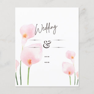 ROSA CALLA LILIEN FOTO-OVERLAY HOCHZEITSEINLADUNG
