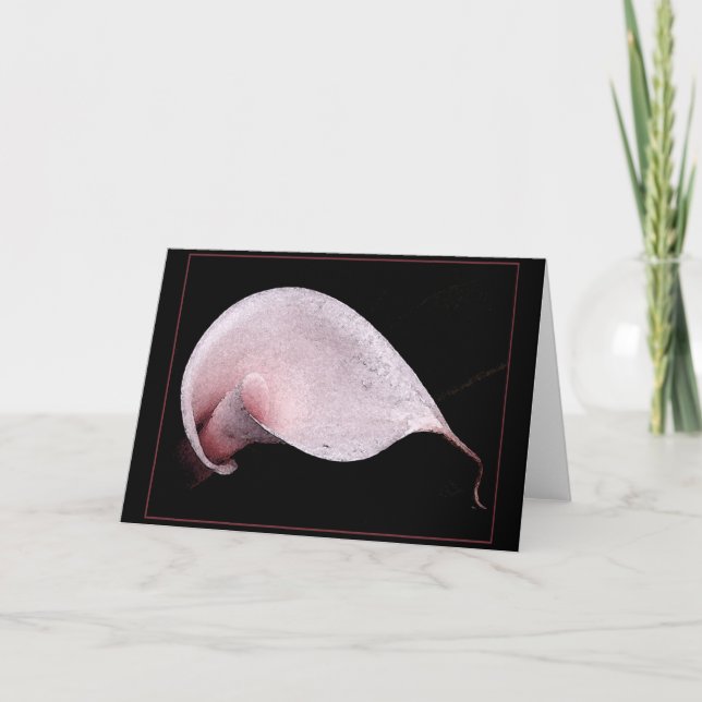 ROSA CALLA NOTECARD/BLANK KARTE (Vorderseite)