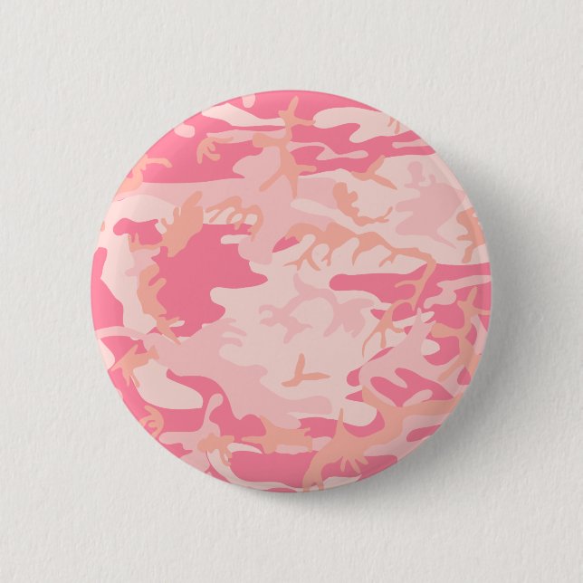 Rosa Camo - Mädchenhaftes Camo Button (Vorderseite)
