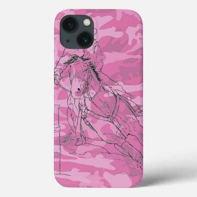Rosa Camouflage Barrel Racer II Case-Mate iPhone Hülle (Rückseite)