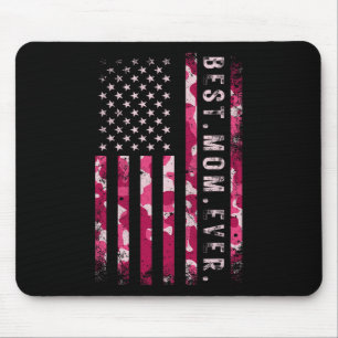 Rosa Camouflage Beste Mama je Muttertag Usa Fla Mousepad