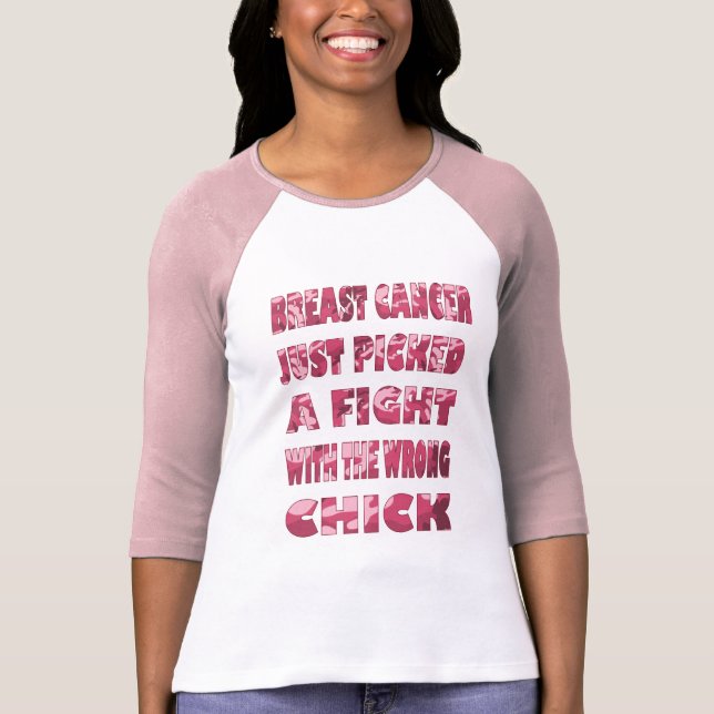 Rosa Camouflage-Brustkrebs-Shirt T-Shirt (Vorderseite)