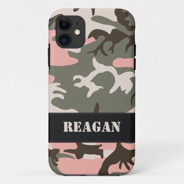 Rosa Camouflage Case-Mate iPhone Hülle (Rückseite)