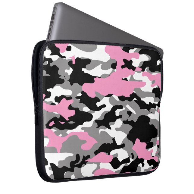 ROSA CAMOUFLAGE - Elektronik-Tasche Laptopschutzhülle (Vorne Rechts)