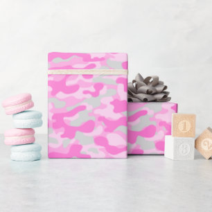 Rosa Camouflage Geschenkpapier