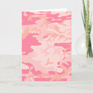 Rosa Camouflage - Girl-Camouflage Karte