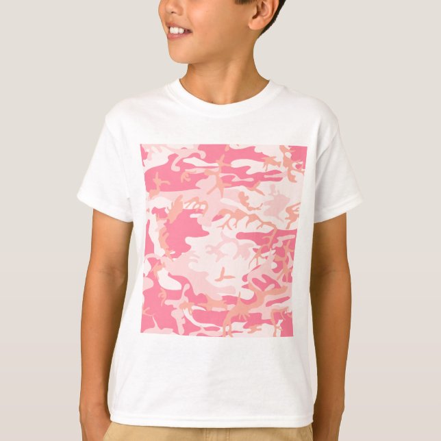 Rosa Camouflage - Girl-Camouflage T-Shirt (Vorderseite)