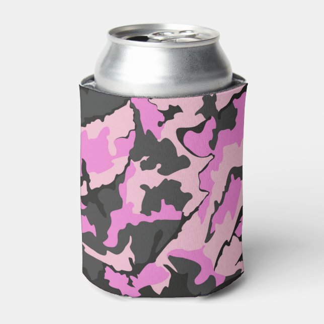 Rosa Camouflage kann kühler werden Dosenkühler (Kanne Vorderseite)
