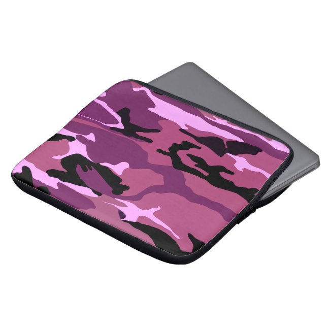 Rosa Camouflage Laptopschutzhülle (Vorne Oben)