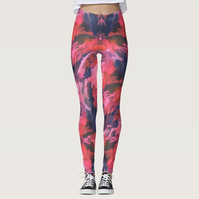 Rosa Camouflage Leggings (Vorderseite)