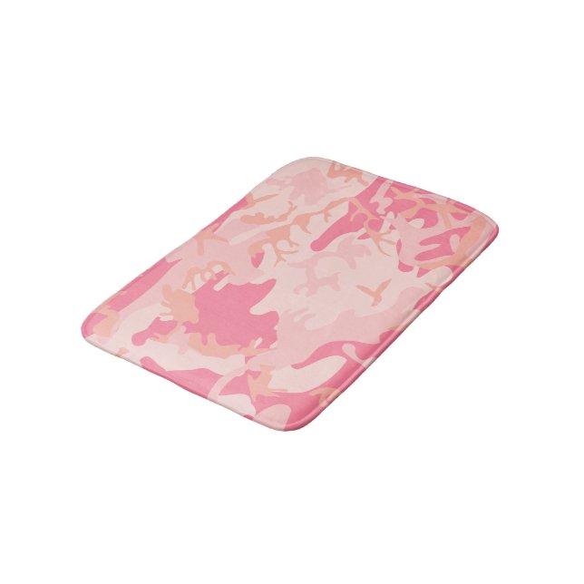 Rosa Camouflage, Militär, Armee Badematte (Schrägansicht)