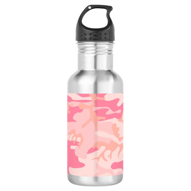Rosa Camouflage, Militär, Armee Edelstahlflasche (Vorderseite)