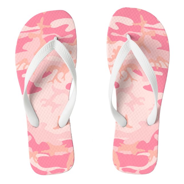 Rosa Camouflage, Militär, Armee Flip Flops (Fußbett)