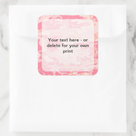 Rosa Camouflage, Militär, Armee Quadratischer Aufkleber