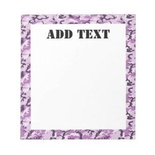 Rosa Camouflage Militärmuster Notizblock