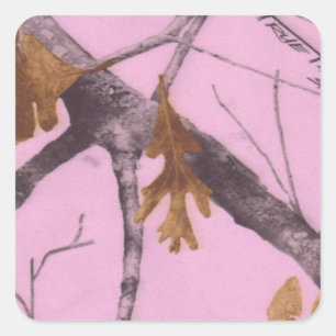 Rosa Camouflage Quadratischer Aufkleber