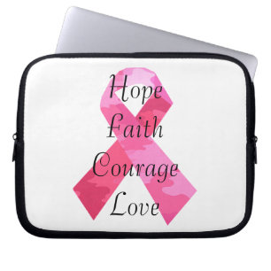 Rosa Camouflage Ribbon Faith Laptop-Sieb Laptopschutzhülle