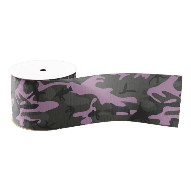 Rosa Camouflage Ripsband (Spule)