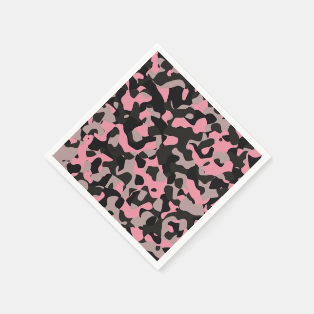 Rosa Camouflage Serviette (Ecke)