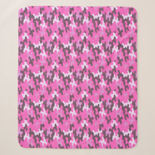 Rosa Camouflage Sherpadecke