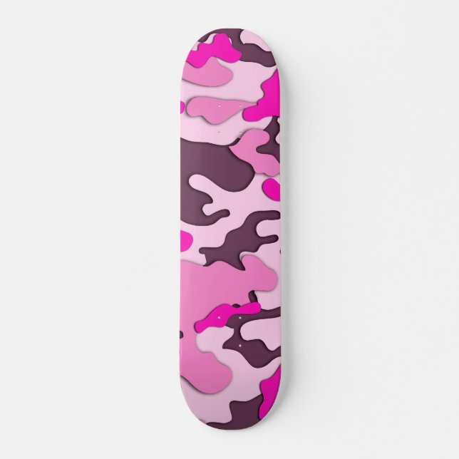 Rosa Camouflage / Skateboard (Vorne)