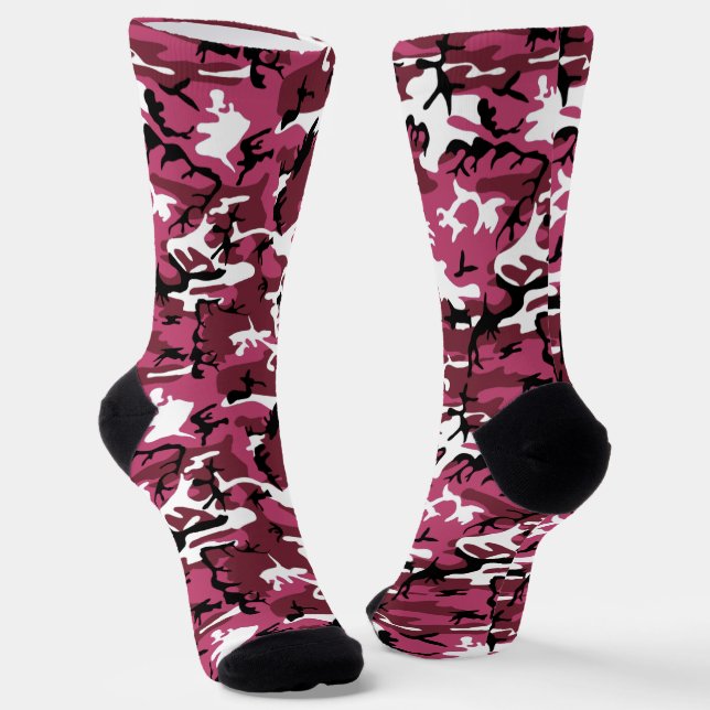 Rosa Camouflage Socken (Gewinkelt)