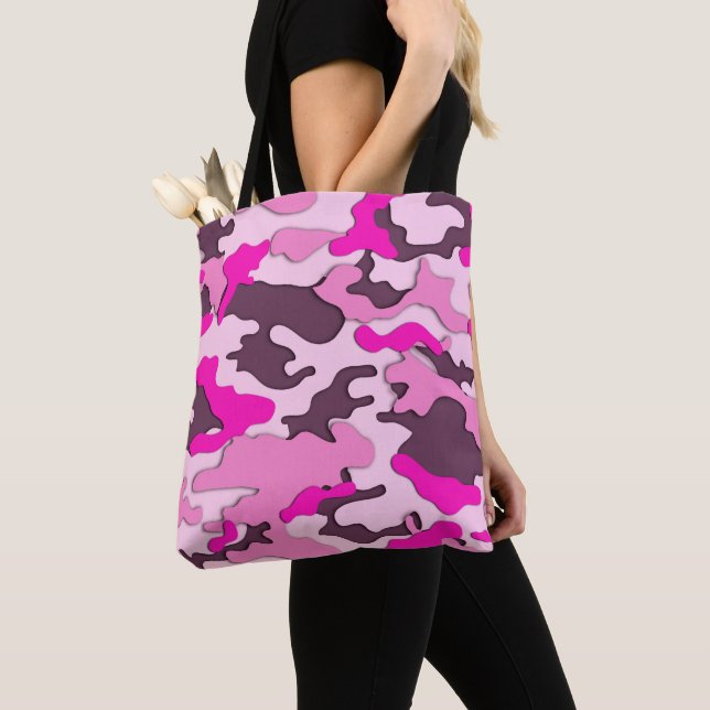 Rosa Camouflage-/Taschen-Tasche (Von Nahem)