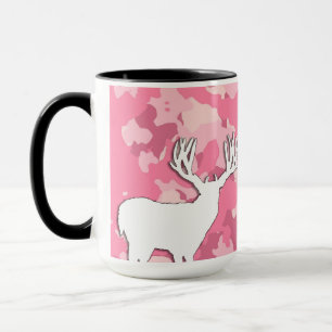 Rosa Camouflage Weißwedelhirsch Tasse