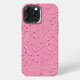 Rosa Candy Cane-Muster iPhone 13 Pro Max Hülle