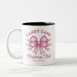 Rosa Candy Cane Weihnachtsclub Xmas Saison Zweifarbige Tasse