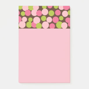 Rosa Candy Polka Dots Post It Notizen